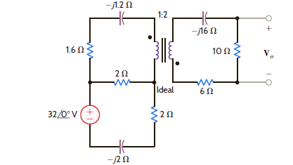 Find V o in the circuit in Fig. P10.52. Figure P10.52