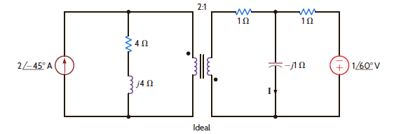 Find I in the network in Fig. P10.57. Figure P10.57