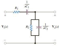 Determine the voltage transfer function V o ( s )/ V i ( s ) as a function of s in Fig. E12.3. Figure E12.3