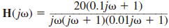Sketch the magnitude characteristic of the Bode plot for the transfer function   