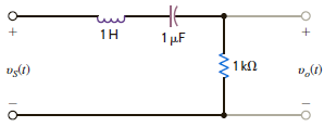 A band-pass filter network is shown in Fig. E12.23. Sketch the magnitude characteristic of the Bode plot for G v ( j ). Figure E12.23