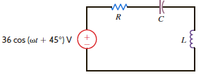 In the network in Fig. P12.49, the inductor value is 10 mH, and the circuit is driven by a variable-frequency source. If the magnitude of the current at resonance is 12 A, 0 = 1000 rad/s, and L = 10 mH, find C , Q , and the bandwidth of the circuit. Figure P12.49