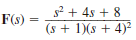 Given the following functions F ( s ), find f ( t ). (a) (b)