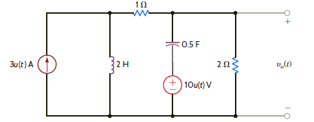 Find v o ( t ) for t 0 in Fig. E14.2 using nodal analysis.   Figure E14.2<div style=padding-top: 35px> 