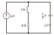 The initial conditions in the circuit in Fig. 14PFE-3 are zero. Find the transfer function I o ( s )/ I s ( s ).   Figure 14PFE-3 a.   b.   c.   d.  <div style=padding-top: 35px> 