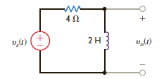 Assuming that the initial inductor current is zero in the circuit in Fig. 14PFE-5, find the transfer function V o ( s )/ V s ( s ).   Figure 14PFE-5 a.   b.   c.   d.  <div style=padding-top: 35px> 