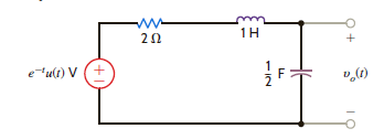 Find v o ( t ), t 0, in the network in Fig. P14.5 using node equations.   Figure P14.5<div style=padding-top: 35px> 