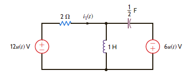 Use Laplace transforms and nodal analysis to find i 1 ( t ) for t 0 in the network shown in Fig. P14.6. Assume zero initial conditions.   Figure P14.6<div style=padding-top: 35px> 