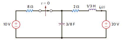 Find i 0 ( t ) for t 0 in Fig. E14.9.   Figure E14.9<div style=padding-top: 35px> 