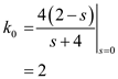 Refer to Figure P14.16 in the textbook. The Laplace transformed circuit is,   Figure 1 From Figure 1,   Apply Kirchhoff's Voltage Law to second mesh.     The output voltage is expressed as,   Resolve into partial fractions.   The value of   is,   The value of   is,   The partial fraction expansion is,   Apply inverse Laplace transform.   Therefore, the output voltage is   .