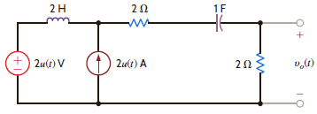 Use source transformation to find v o ( t ), t 0, in the circuit in Fig. P14.31.   Figure P14.31<div style=padding-top: 35px> 