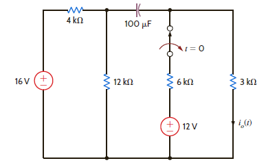 Find i o ( t ), t 0, in the network in Fig. P14.55. Figure P14.55