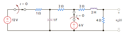 Find v o ( t ), t 0, in the network shown in Fig. P14.56. Figure P14.56