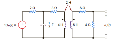 Find v o ( t ) for t 0 in the network in Fig. P14.59.   Figure P14.59<div style=padding-top: 35px> 
