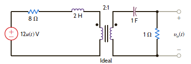 Find v o ( t ) for t 0 in the network in Fig. P14.60.   Figure P14.60<div style=padding-top: 35px> 