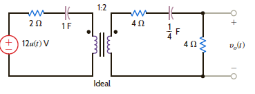 Find v o ( t ) for t 0 in the network in Fig. P14.64.   Figure P14.64<div style=padding-top: 35px> 
