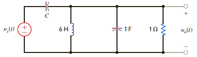 For the network in Fig. P14.72, choose the value of C for critical damping.     Figure P14.72