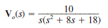 The voltage response of a network to a unit step input is   Is the response critically damped<div style=padding-top: 35px> 