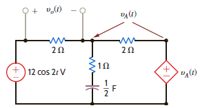 Find the steady-state response v o ( t ) in the network shown in Fig. P14.82.   Figure P14.82<div style=padding-top: 35px> 