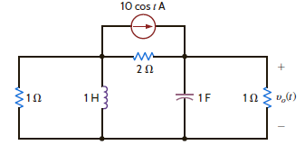 Find the steady-state response v o ( t ) for the circuit shown in Fig. P14.85. Figure P14.85