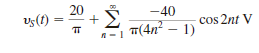 Determine the expression for the steady-state current i ( t ) in Fig. E15.12 if the input voltage v S ( t ) is given by the expression     Figure E15.12<div style=padding-top: 35px> 