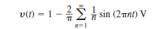 Use the trigonometric Fourier series to show that the Fourier series for the signal in Fig. P15.13 is given by the expression Figure P15.13