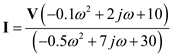 Refer to Figure E15.14 in the textbook. The input voltage is,   The input signal expression can be expanded as,   The equivalent resistance of the network is,     The Fourier transform of the current,   is expressed as,   Substitute the values of   and   in the equation of current.   …… (1) The components of   due to the frequency components present in the input voltage are as follows: There is a dc component present in the voltage signal. At zero frequency that is, at   , the value of current is,   Substitute 10 in place of   in equation (1).   Substitute 20 in place of   in equation (1).   Hence, the first three terms of the steady state current   are,   .
