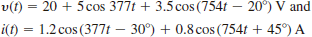 Find the average power absorbed by the network in Fig. E15.15 if     Figure E15.15<div style=padding-top: 35px> 