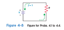 In Probs. 4.1 to 4.4, solve for the current, I , when V and R are known. As a visual aid, it may be helpful to insert the values of V and R into Fig. 4-8 when solving for I. If one branch of a 120-V power line is protected by a 20-A fuse, will the fuse carry an 8- load