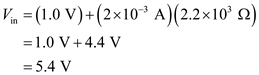 Refer to circuit diagram of SCR in Figure 40-23 in the textbook. The SCR is off means no current flows through the circuit. In such cases, input voltage is equal to the output voltage. Here, is the output voltage of the circuit is the input voltage of the circuit Write the expression for the input voltage needed to trigger an SCR. Here, is the gate triggering voltage is the gate triggering current is the gate resistance After the SCR is triggered on, it can be turned off only when the supply voltage is reduced to a lower value and it is the turn off voltage of the thyristor and is given by, Here, is the holding current is the load resistance Convert the units for gate triggering current from mA to A. Convert the units for holding current from mA to A. Convert the units for gate resistance from to . Input voltage is equal to the output voltage when the SCR is off. Substitute 12 V for in the equation. Therefore, the output voltage, when the SCR is off is . Write the expression for the input voltage needed to trigger an SCR. Substitute, 1.0 V for , for , and for in the equation. Therefore, the input voltage, needed to trigger the SCR is . Calculate the decreased value of . Substitute, for , and for in the equation. Therefore, the decreased value of is .