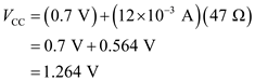 Refer to circuit diagram of SCR in Figure 40-23 in the textbook. The SCR is off means no current flows through the circuit. In such cases, input voltage is equal to the output voltage. Here, is the output voltage of the circuit is the input voltage of the circuit Write the expression for the input voltage needed to trigger an SCR. Here, is the gate triggering voltage is the gate triggering current is the gate resistance After the SCR is triggered on, it can be turned off only when the supply voltage is reduced to a lower value and it is the turn off voltage of the thyristor and is given by, Here, is the holding current is the load resistance Convert the units for gate triggering current from mA to A. Convert the units for holding current from mA to A. Convert the units for gate resistance from to . Input voltage is equal to the output voltage when the SCR is off. Substitute 12 V for in the equation. Therefore, the output voltage, when the SCR is off is . Write the expression for the input voltage needed to trigger an SCR. Substitute, 1.0 V for , for , and for in the equation. Therefore, the input voltage, needed to trigger the SCR is . Calculate the decreased value of . Substitute, for , and for in the equation. Therefore, the decreased value of is .