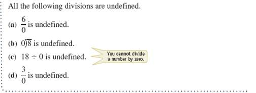 Divide. If the division is not possible, write undefined. See Examples 1-5. When a number is divided by itself, write ______ as the answer. Example 1 Example 2 Example 3 Example 4 Example 5
