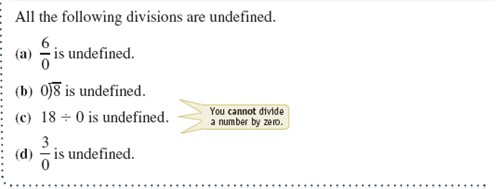 Divide. If the division is not possible, write undefined. See Examples 1-5. Example 1 Example 2 Example 3 Example 4 Example 5