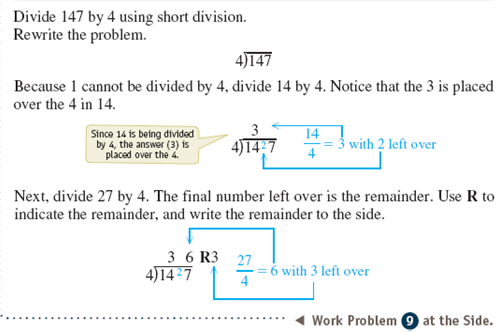 Divide by using short division. Use multiplication to check each answer. See Examples 1-3. Example 1 Example 2 Example 3