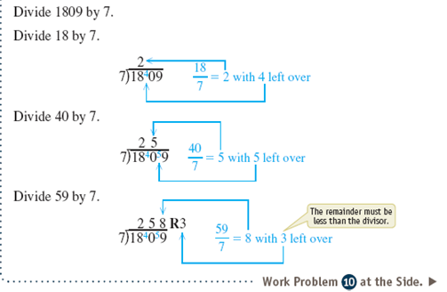 Divide by using short division. Use multiplication to check each answer. See Examples 1-3. Example 1 Example 2 Example 3