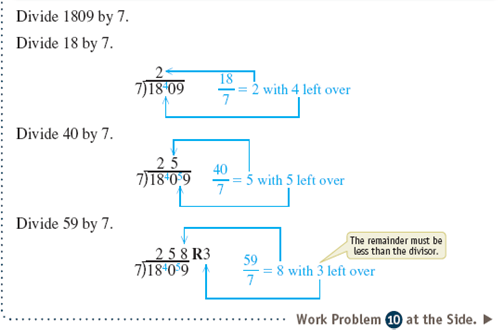 Divide by using short division. Use multiplication to check each answer. See Examples 1-3. Example 1 Example 2 Example 3
