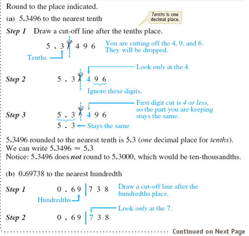 Round each number to the place indicated. 0.799 to the nearest hundredth               