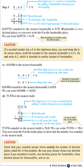 Round each number to the place indicated. 0.799 to the nearest hundredth               