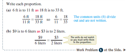 Write each proportion. See Example 1. 28 people is to 7 cars as 16 people is to 4 cars.