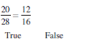 Use cross products to determine whether each proportion is true or false. Show the cross products and then circle true or false. See Example 3.
