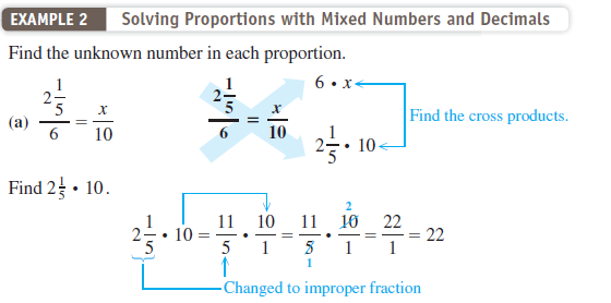 Find the unknown number in each proportion. Round your answers to hundredths, if necessary. Check your answers by finding the cross products. See Examples 1 and 2.                   