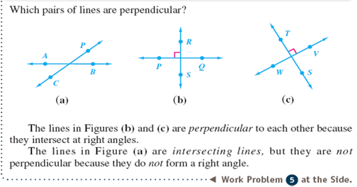 Label the pair of lines as appearing to be parallel, as perpendicular, or asintersecting.           