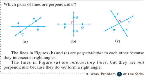Label the pair of lines as appearing to be parallel, as perpendicular, or asintersecting.           