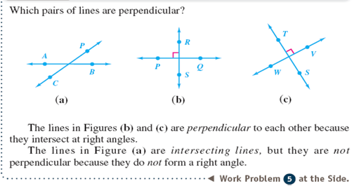 Label the pair of lines as appearing to be parallel, as perpendicular, or asintersecting.           