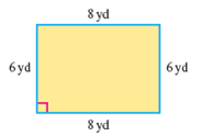 Find the perimeter and area of the rectangle or square.