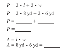 Find the perimeter and area of the rectangle or square.