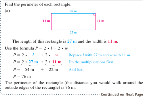 Find the perimeter and area of the rectangle or square.