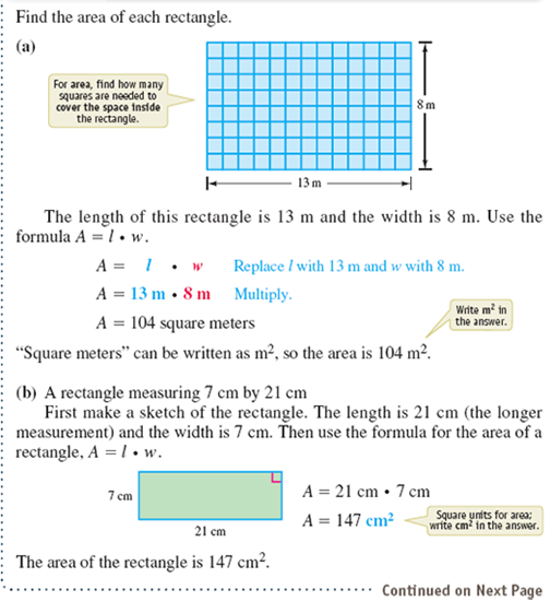 Find the perimeter and area of the rectangle or square.