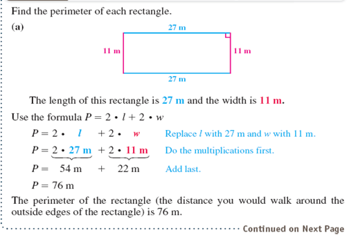Find the perimeter and area of the rectangle or square.