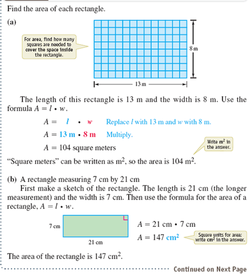 Find the perimeter and area of the rectangle or square.